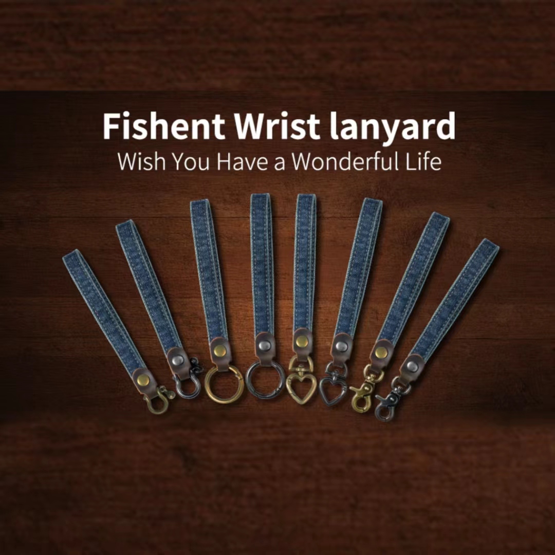 Amazon.com: Fishent Denim Wristlet Keychain for Women Men, Cute